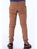 Boys\' caramel trousers with elastic bands NDZ105 - Online store - Boutique